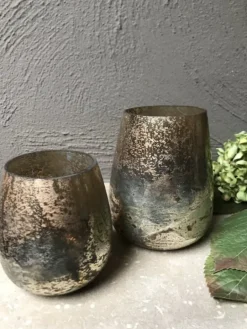 Waxinelichthouder goud 9*10