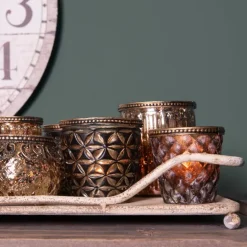 Waxinelichthouder goud/brons 6*5