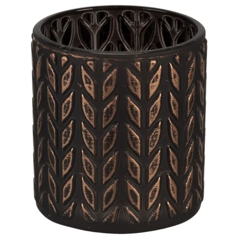 Waxinelichthouder rond zwart 7*8