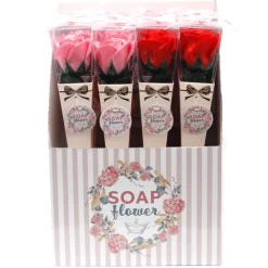 Zeepbloem Roos rood 30*5