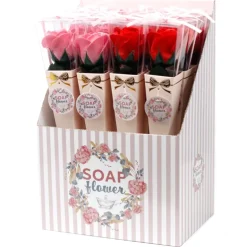 Zeepbloem Roos roze 30*5