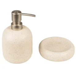 Zeepdispenser beige keramiek