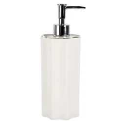 Zeepdispenser gegolfd wit