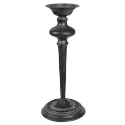 Zwart ijzeren kandelaar landelijk 16*38